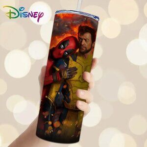 Deadpool & Wolverine Stainless Steel Tumbler 20 oz 2024 Disney Marvel NWT